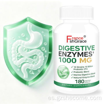Shecome cápsulas de enzimas digestivas salud intestinal probiótica